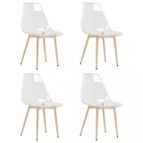 Cumpara ieftin Scaune de bucatarie, 4 buc., transparent, PET