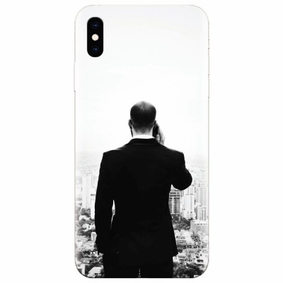 Husa silicon pentru Apple Iphone XS Max, Man In Suit foto