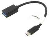 Cablu adaptor USB 3.1 A la C 0,15m nichelat, Lanberg