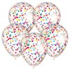 Set Baloane Party, Model Confetti, Culoare Multicolor, Mărime 30cm, 5 Bucăți, Oem