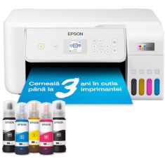 Multifunctional inkjet color CISS Epson EcoTank L3286, A4, 10 ppm, USB, Wireless, Alb