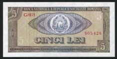q764 RSR BANCNOTA 5 LEI 1966 NECIRCULATA UNC