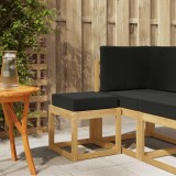 vidaXL Bancă de exterior Alb 43 x 43 x 45 cm Lemn Solid de Acacia 901666