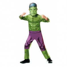 Costum carnaval Hulk pentru copii, Avengers War, 116 cm, 5 - 6 ani foto