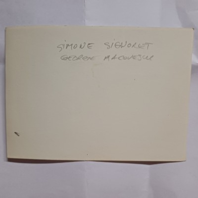 FOTOGRAFIE ACTRITA SIMONE SIGNORET SI GEORGE MACOVESCU. foto