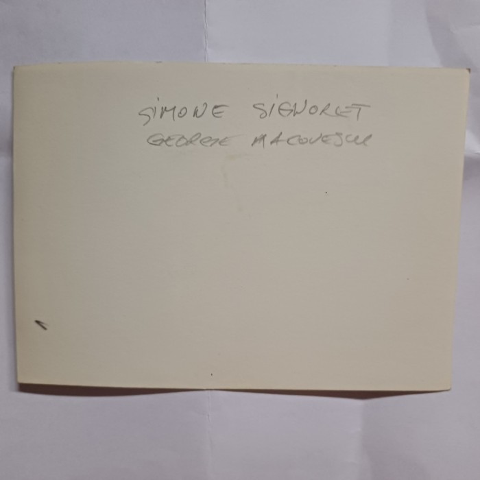 FOTOGRAFIE ACTRITA SIMONE SIGNORET SI GEORGE MACOVESCU.