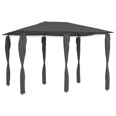 Pavilion cu huse pentru st&amp;acirc;lpi, antracit, 3x4x2,6 m, 160 g/m&amp;sup2; foto