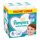 Scutece Active Baby, marimea 6, 13 -18 kg, 128 bucati, Pampers