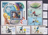 Lot filatelic Sport / Fotbal - Coliță Tanzania USA '94 &amp; timbre Albania (Mundial '70 &amp; '74) -A991