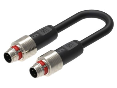 Cablu LUMBERG AUTOMATION M12 4 pini 3m 60V pentru senzori și automatizări RP12M-MSSV4D foto