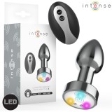 Intense Anal Toys-Plug Anal Metalic Vibrator cu Lumini Led