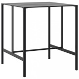Cumpara ieftin Masa de bar, negru, 100x100x110 cm, otel vopsit electrostatic