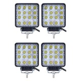 BZRSH Set 4 Proiectoare LED 48W 16 LED High Power IP67 Off-Road 12-24V Aluminiu