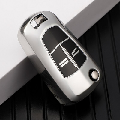 Husa Cheie Auto OPEL TPU+PC SILVER Cheie Briceag OPEL ASTRA H, CORSA D AutoProtect KeyCars foto