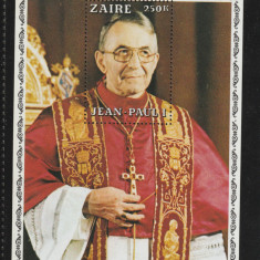 Zair 1979-Papa Ioan-Paul I,colita dantelata ,MNH,Bi.Bl.58