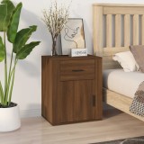 Noptiera Gossi Stejar Maro 50x36x60 cm cu Sertar si Compartiment. Dulap lateral din lemn compozit. Montare flexibila