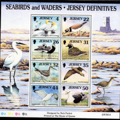 JERSEY 1998, Fauna, Pasari, bloc neuzat, MNH