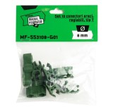 Set 10 conectori pentru araci tip T reglabili 8 mm Micul Fermier