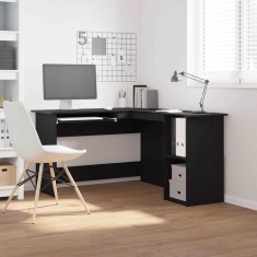 vidaXL Birou de colț Stejar negru 120 x 140 x 75 cm Lemn compozit