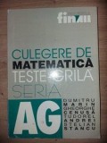 Culegere de matematica. Teste grila - Dumitru Marin, Gheorghe Cenusa