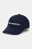 Karl Lagerfeld șapcă de baseball din bumbac K/ESSENTIAL culoarea albastru marin, cu imprimeu, A1W33071