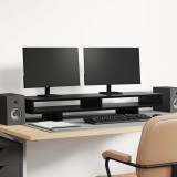 vidaXL Suport pentru monitor Negru 100 x 27 x 13 cm Lemn compozit 8000993