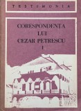 Corespondenta Cezar Petrescu I - Stefan Ionescu, Editura Dacia, 1986, Romana - Studii Literare