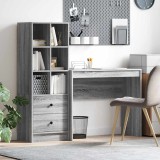 VidaXL Birou cu spațiu de depozitare 2 pcs sonoma gri 90 x 40 x 76 cm 3337326