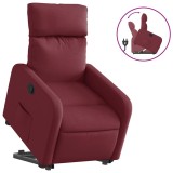 Cumpara ieftin Fotoliu rabatabil cu ridicare, rosu vin, material textil