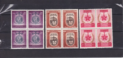 ROMANIA 1952 LP 296 ZIUA INTERNATIONALA A FEMEII BLOCURI DE 4 TIMBRE MNH foto