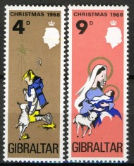 Gibraltar 1968 - Craciun, serie neuzata foto