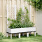 Jardiniera de gradina cu spalier, alb, 120x40x142 cm PP GartenMobel Dekor