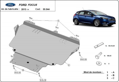 Scut motor metalic Ford Focus III 2011-2018 foto
