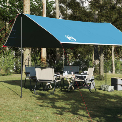 vidaXL Prelată de camping, albastru, 430x380x210 cm, impermeabilă foto