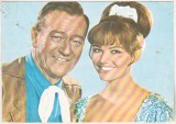 bnk cp film - John Wayne si Claudia Cardinale- carte postala necirculata