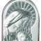 Maica Domnului si Iisus Lucrata pe Foita de Argint 925 9.5x13.5cm Cod Produs 340