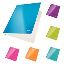 Dosar carton Leitz Wow cu șină 250 coli foto