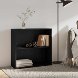 VidaXL Raft pentru cărți Stejar Negru 60 x 30 x 76.5 cm Lemn compozit 8003716