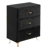 Cutie Bijuterii cu 3 Sertare, Neagra, Velvet, 15x8x20cm, CMCLASS