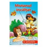 Carte ilustrata cu autocolante, Motanul Incaltat, Multicolor, CMCLASS