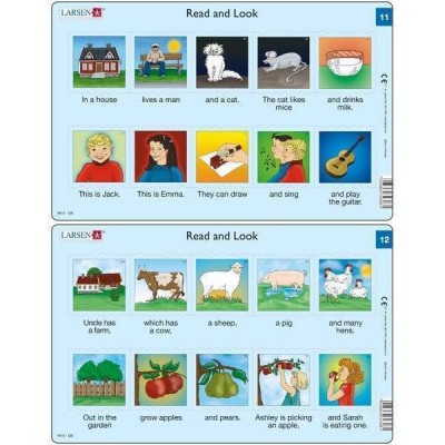 Set 10 Puzzle-uri Read and Look 11 -20 (EN), 10 piese Larsen LRRA6 foto