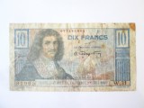Rara! French Equatorial Africa 10 Francs 1947,bancnota din imagini