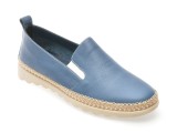 Mocasini EVIDA albastri, EV2812, din piele naturala