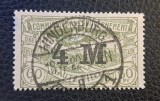 Silezia Superioară / Oberschlesien (1920) -Plebiscit Supratipărit 4 Mark pe 60Pf "Peisaj Silezian" cu Ștampilă Hindenburg (Obliterat / Ștampilat) BN1