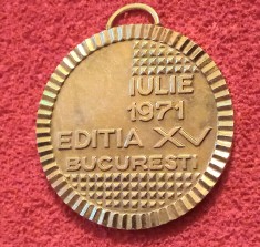 Medalie - TETRATLONUL Atletic International al Prieteniei - Iulie 1971 Bucuresti
