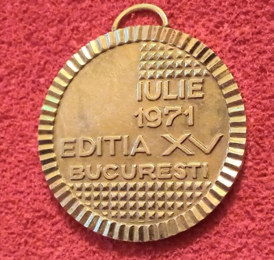 Medalie - TETRATLONUL Atletic International al Prieteniei - Iulie 1971 Bucuresti foto
