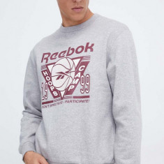 Reebok Classic bluza Basketball barbati, culoarea gri, cu imprimeu