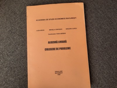 ALGEBRA LINIARA CULEGERE DE PROBLEME LUIZA BADIN/RADU SERBAN foto
