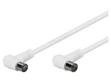 Cablu Coaxial 75&Omega; 5m Alb Dublu Ecranat