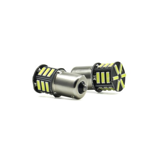 Set 2 becuri o faza T.V. BA15S 21SMD 12V 300 lumen lumina alba Cod: HH013 Automotive TrustedCars